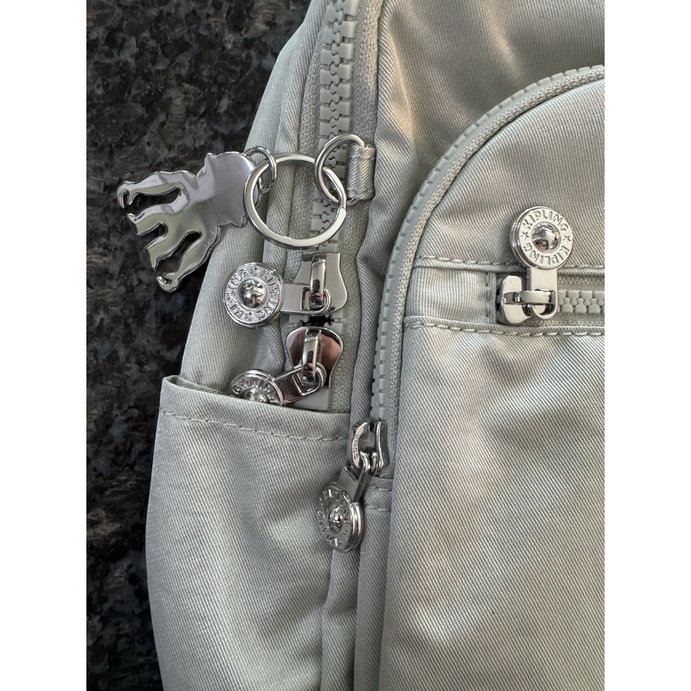 Kipling Seoul Small Tablet Backpack. NWT Silver Metallic - Picture 4 of 8